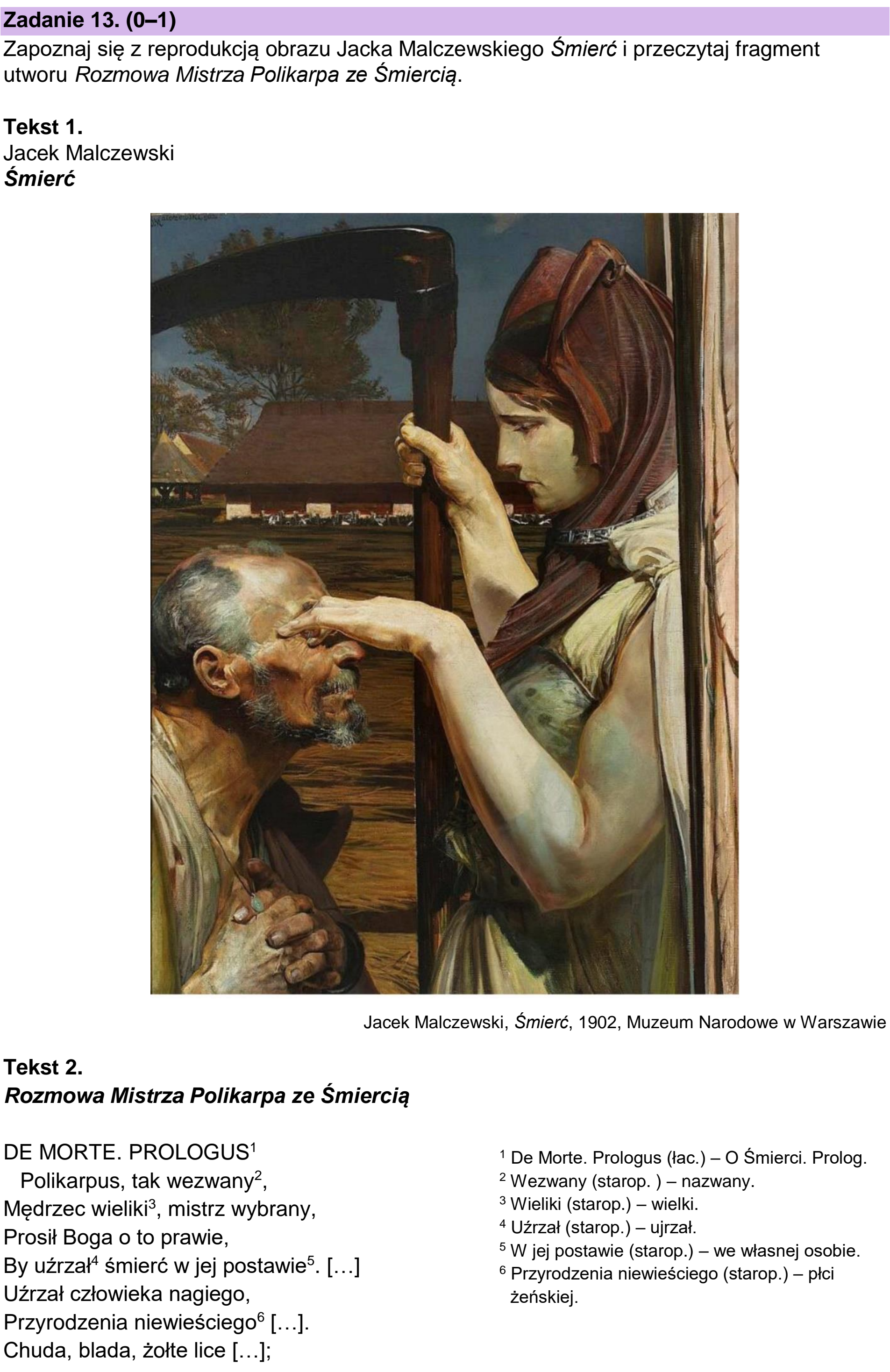 Matura próbna, grudzien 2022, podgląd zadania 13, fragment 1