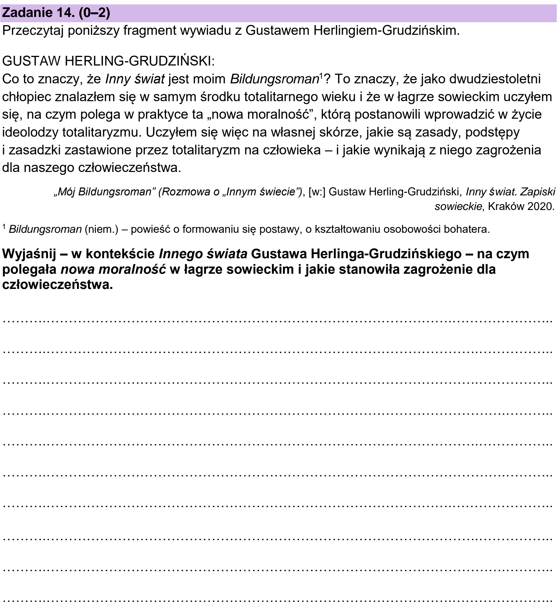Matura próbna, grudzien 2022, podgląd zadania 14