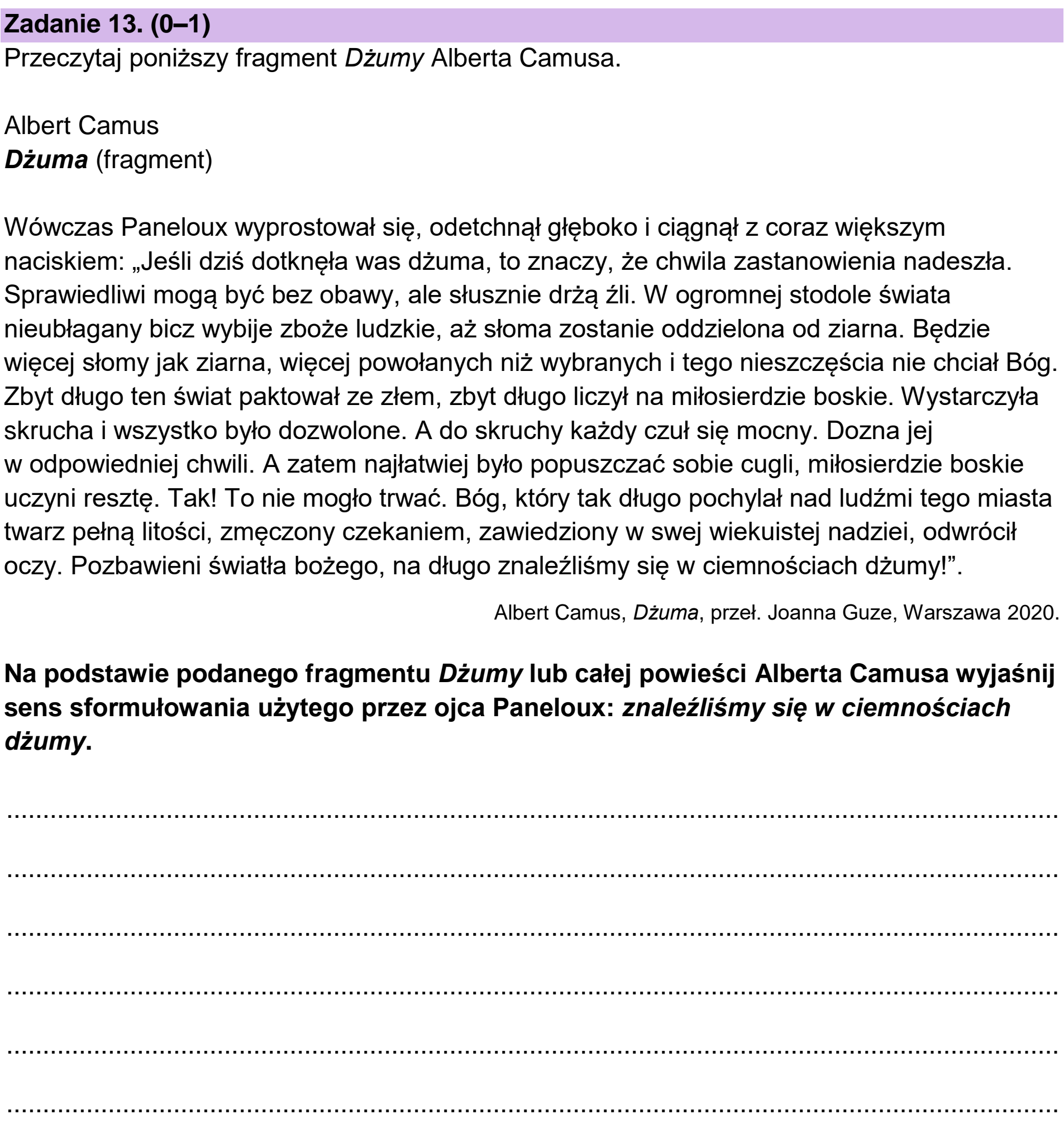Matura próbna, grudzien 2023, podgląd zadania 13