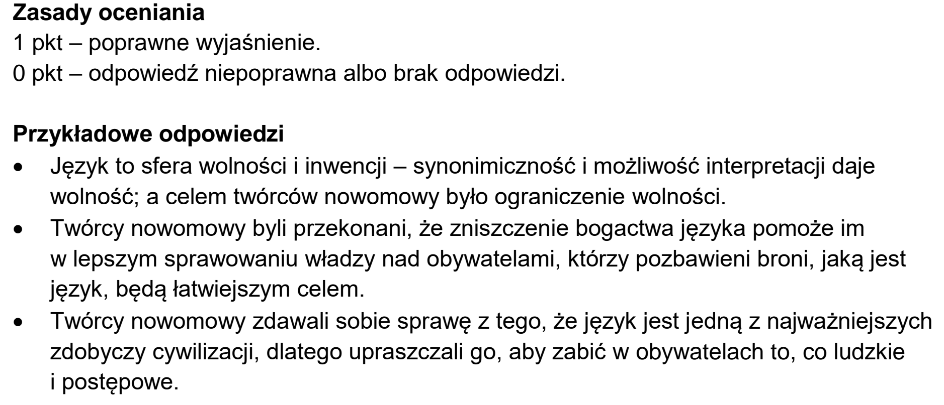 Matura, maj 2023, odpowiedź do zadania 16.2