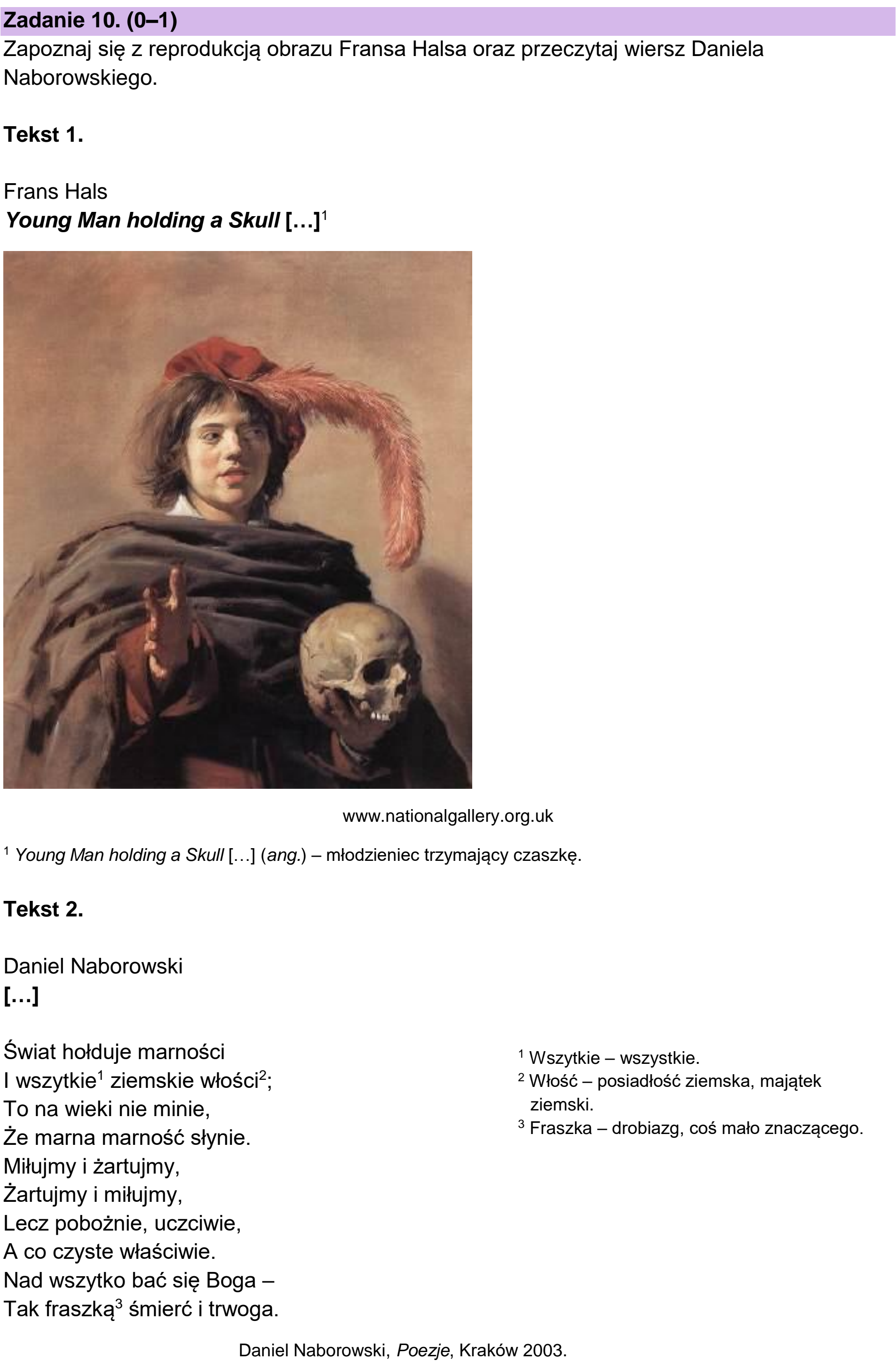 Matura, maj 2023, podgląd zadania 10, fragment 1