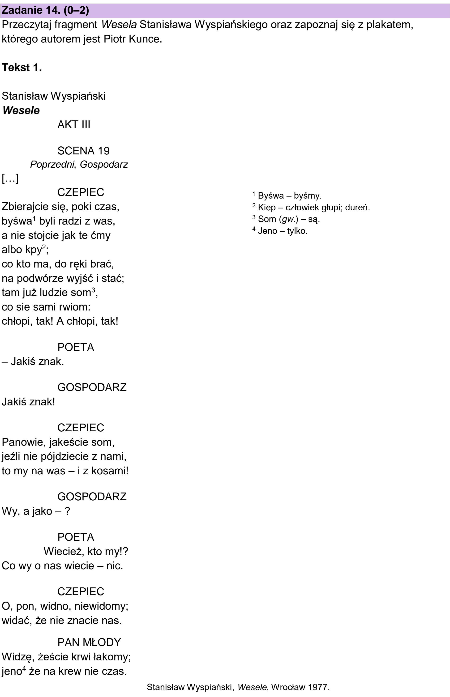 Matura, maj 2023, podgląd zadania 14, fragment 1
