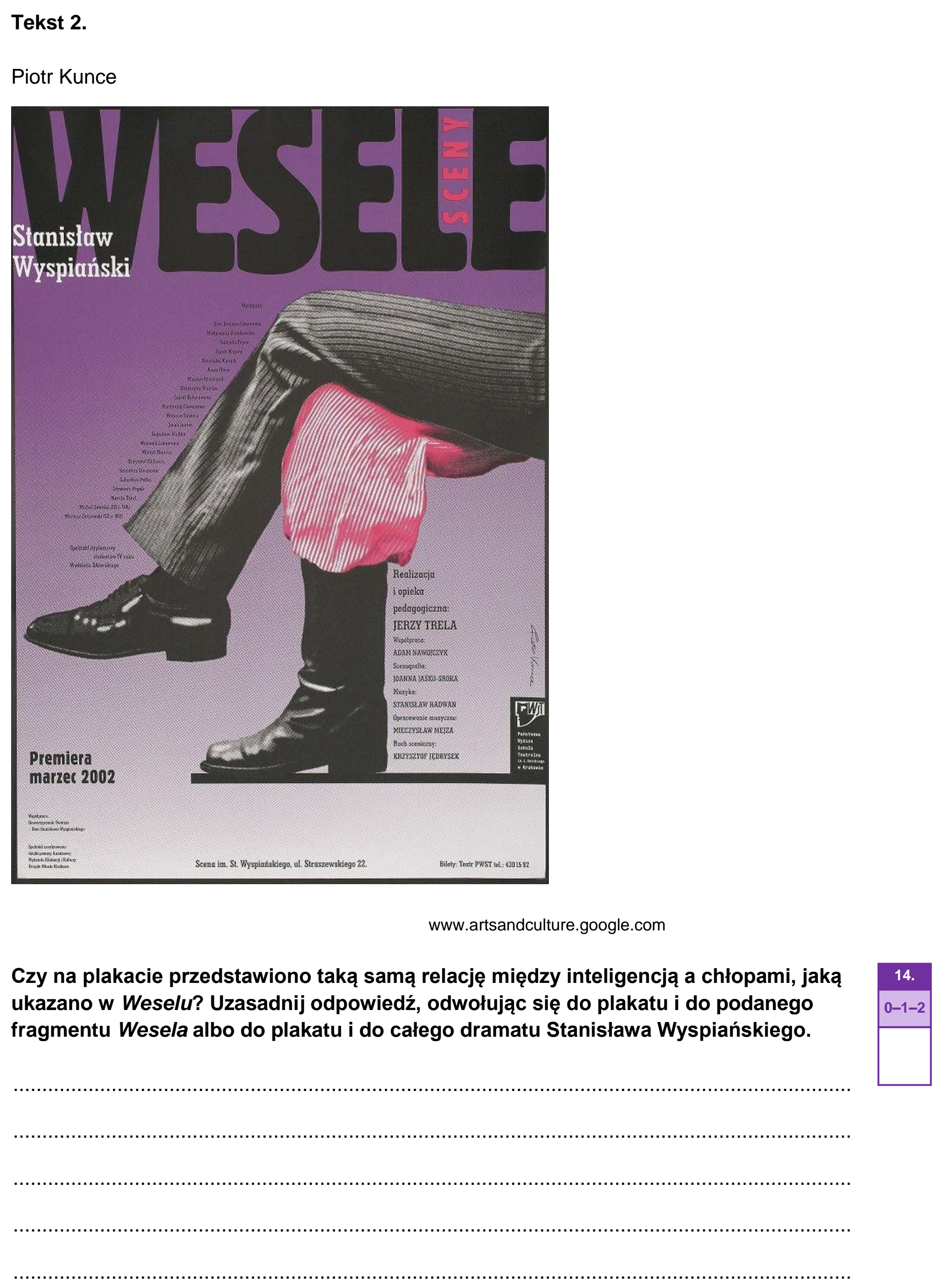 Matura, maj 2023, podgląd zadania 14, fragment 2