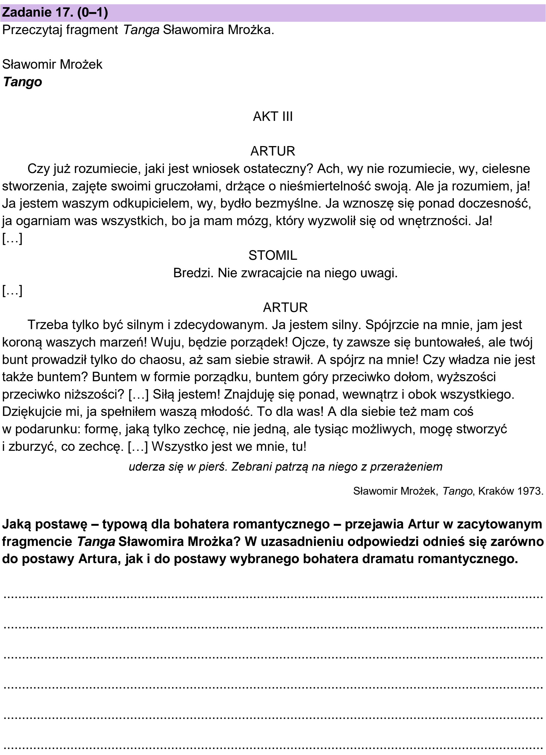 Matura, maj 2023, podgląd zadania 17