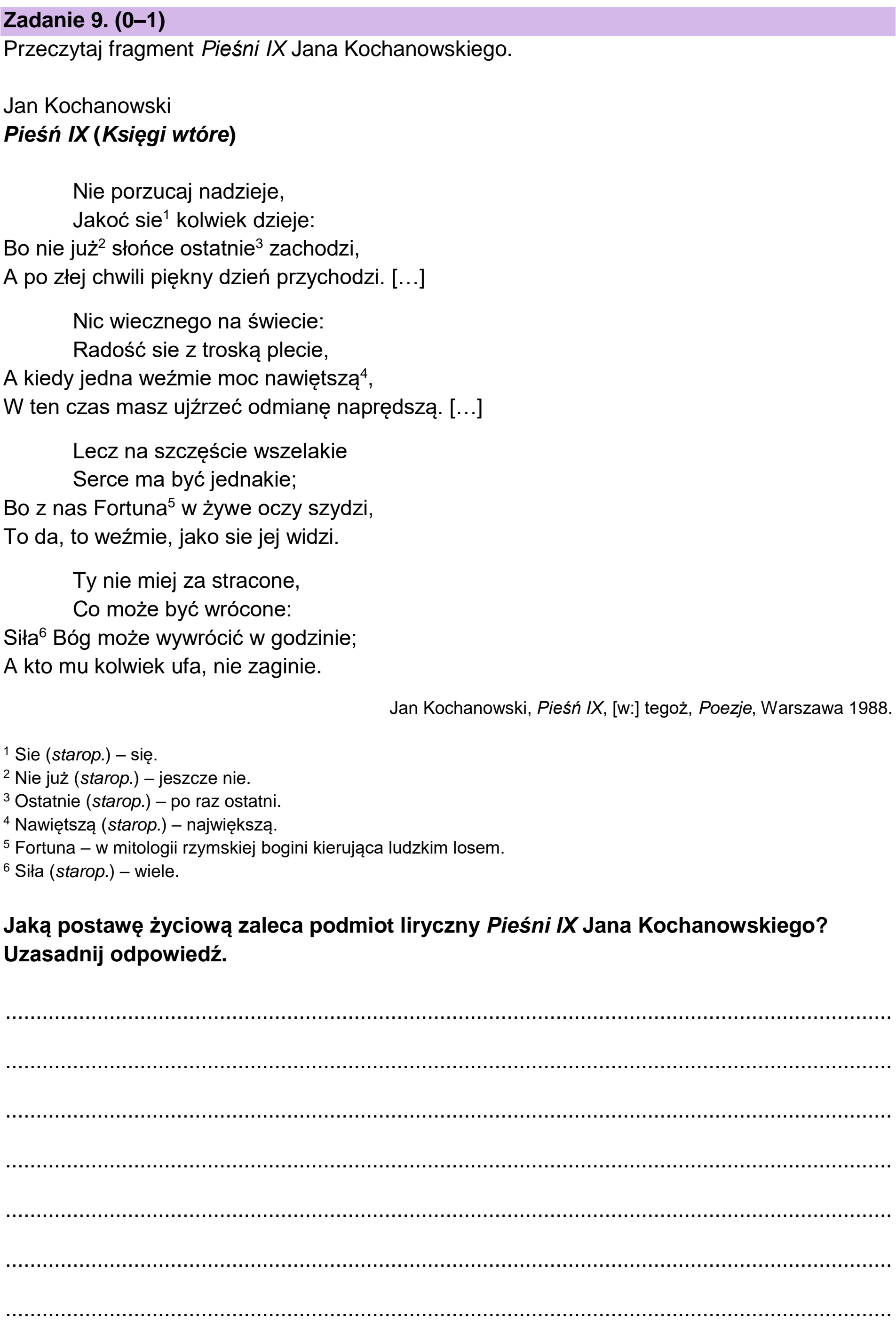 Matura, maj 2023, podgląd zadania 9