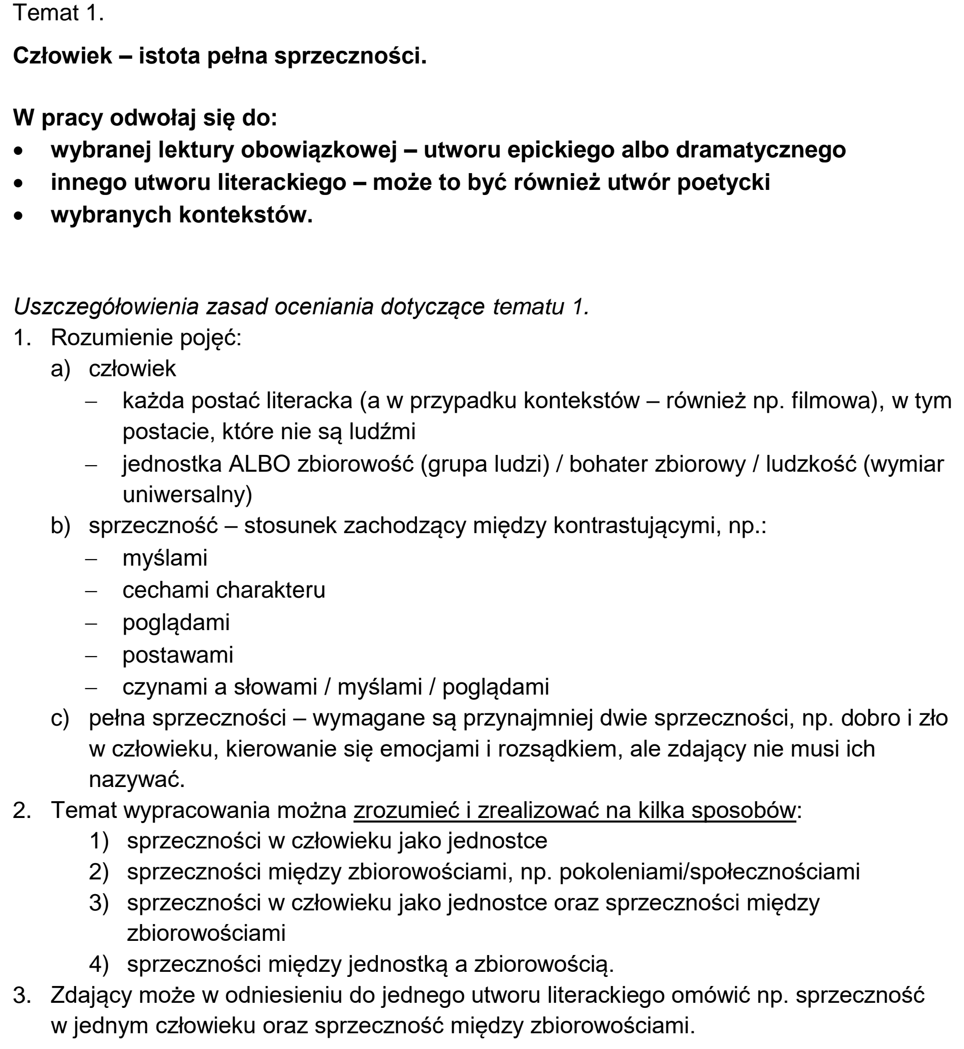 Matura, maj 2023, odpowiedź do zadania 1, fragment 1