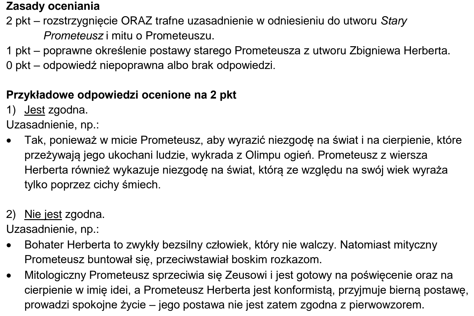 Matura, maj 2025, odpowiedź do zadania 14