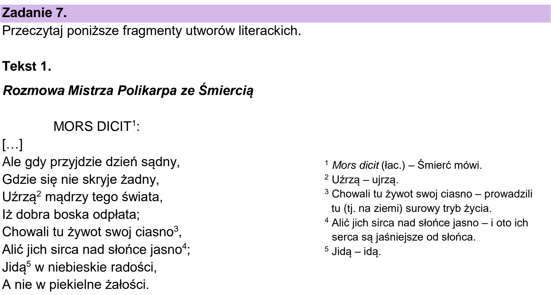 Matura, maj 2025, wstęp zadania 7, fragment 1