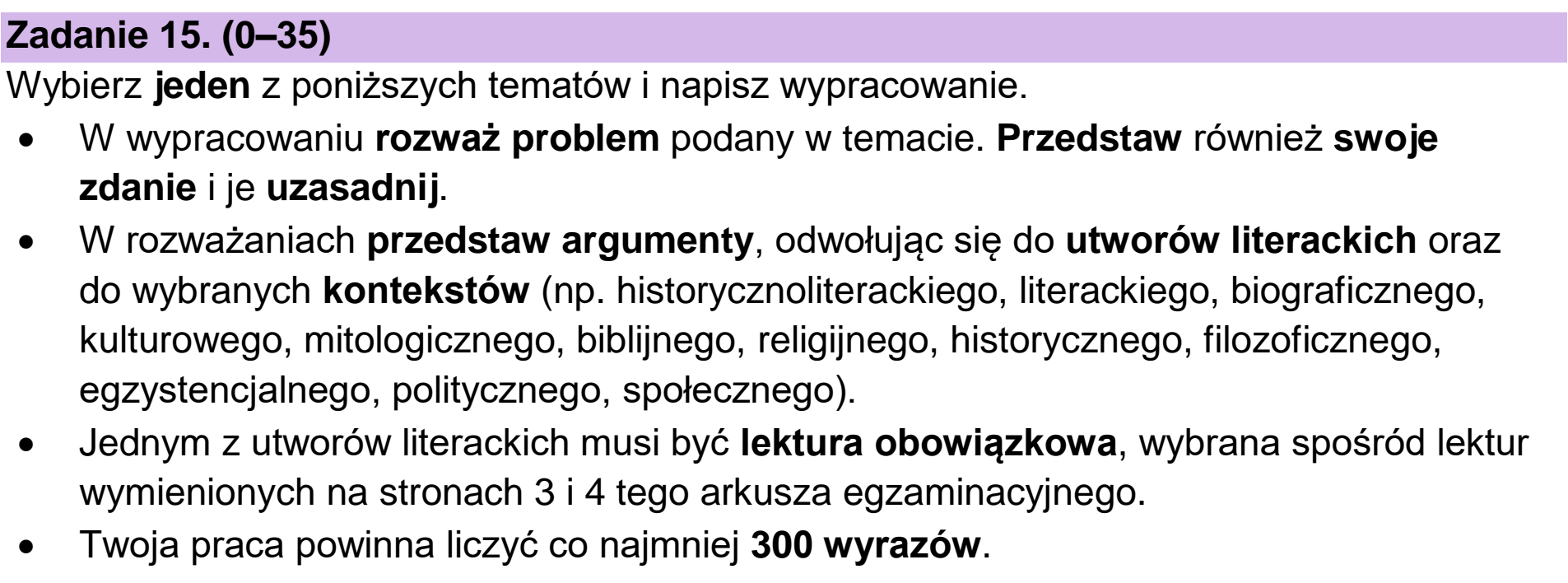Matura, maj 2025, podgląd zadania 15