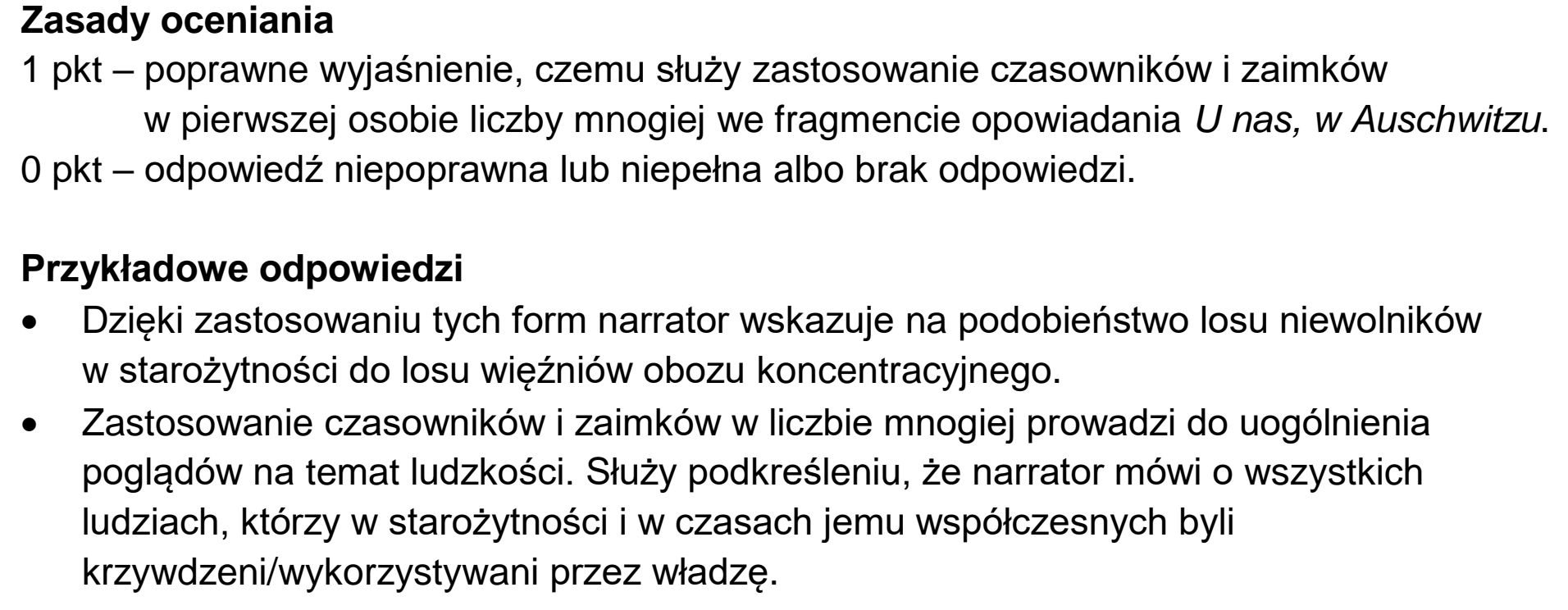 Matura próbna, marzec 2026, odpowiedź do zadania 14.1