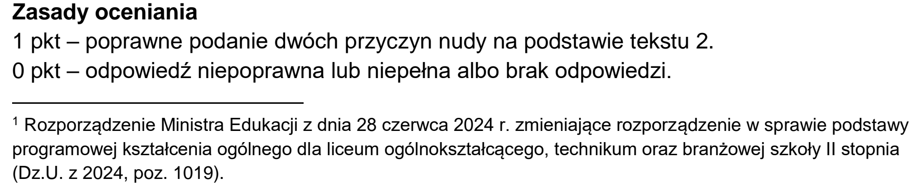 Matura próbna, marzec 2026, odpowiedź do zadania 2, fragment 1