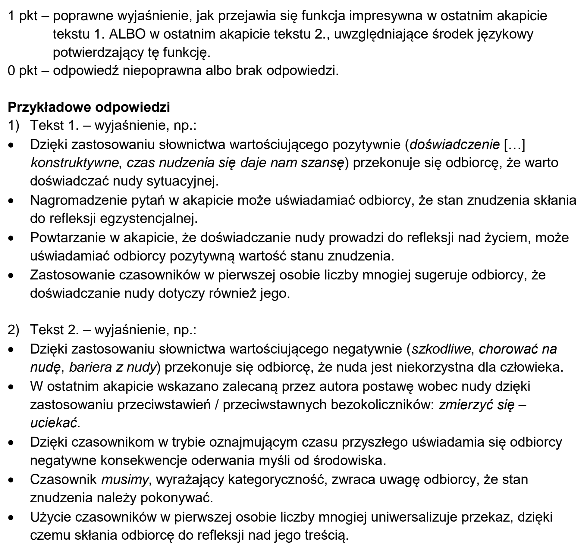 Matura próbna, marzec 2026, odpowiedź do zadania 5, fragment 2