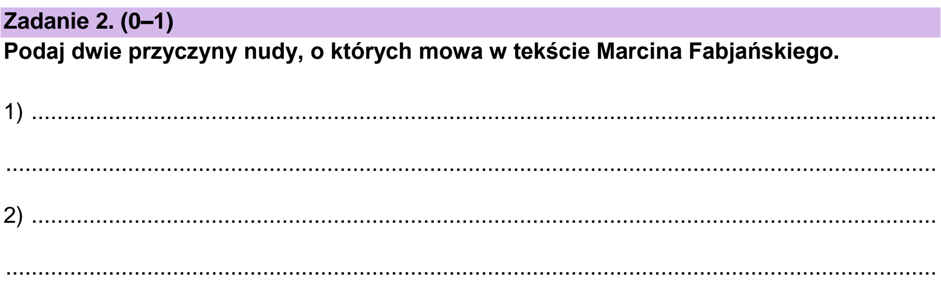 Matura próbna, marzec 2026, podgląd zadania 2
