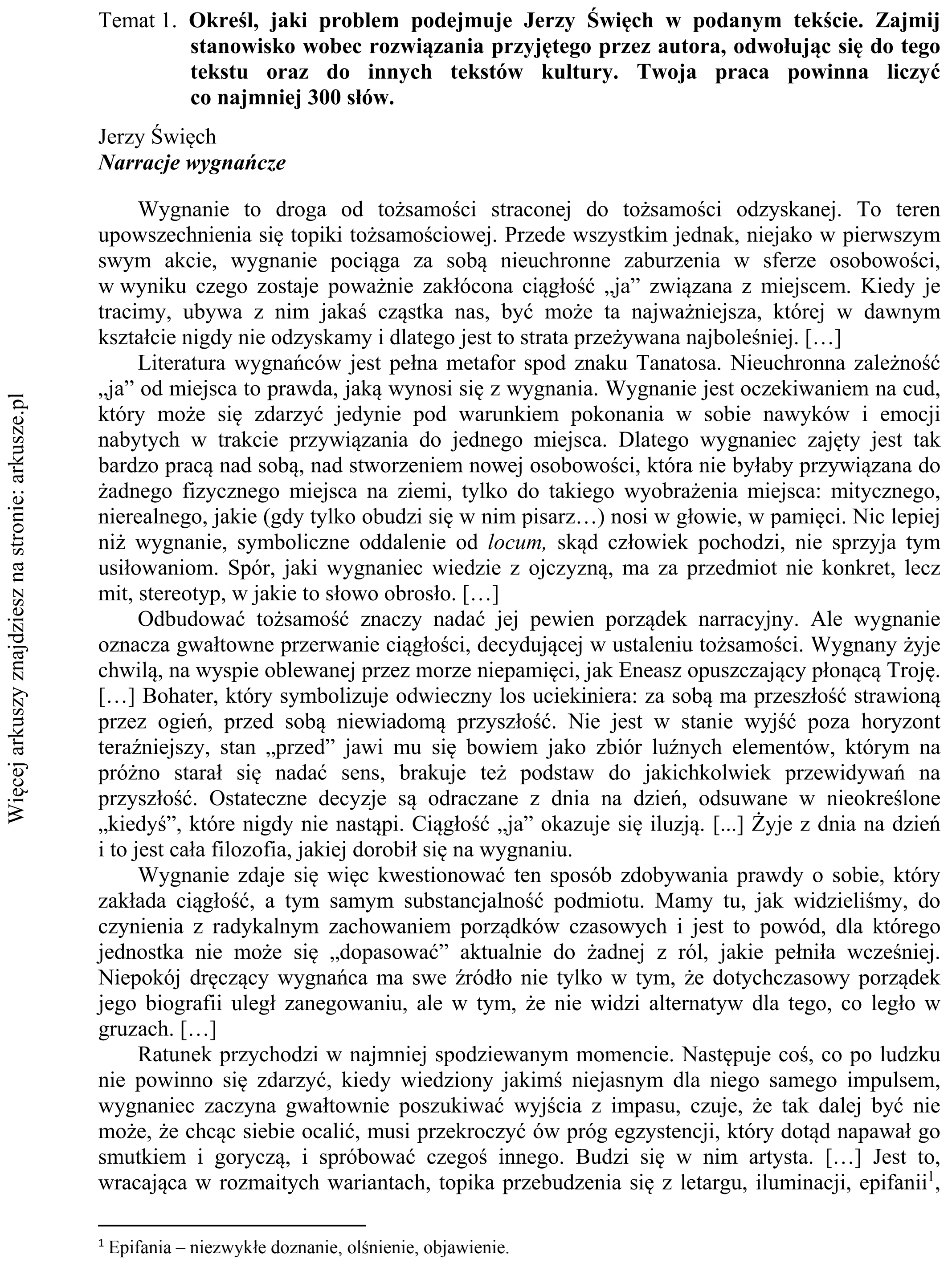 Matura dodatkowa, czerwiec 2016, podgląd zadania 1, fragment 1