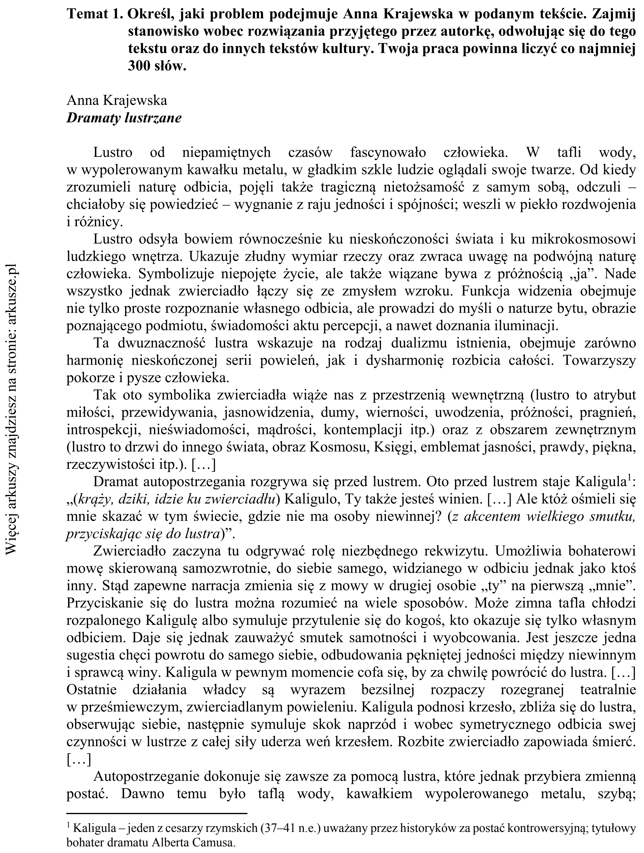 Matura dodatkowa, czerwiec 2017, zadanie 1, fragment 1