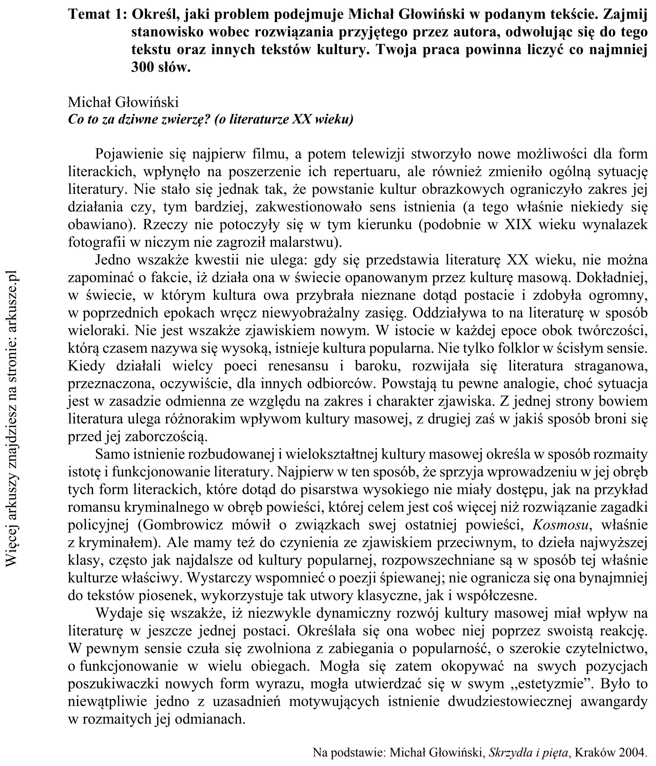 Matura dodatkowa, czerwiec 2018, podgląd zadania 1