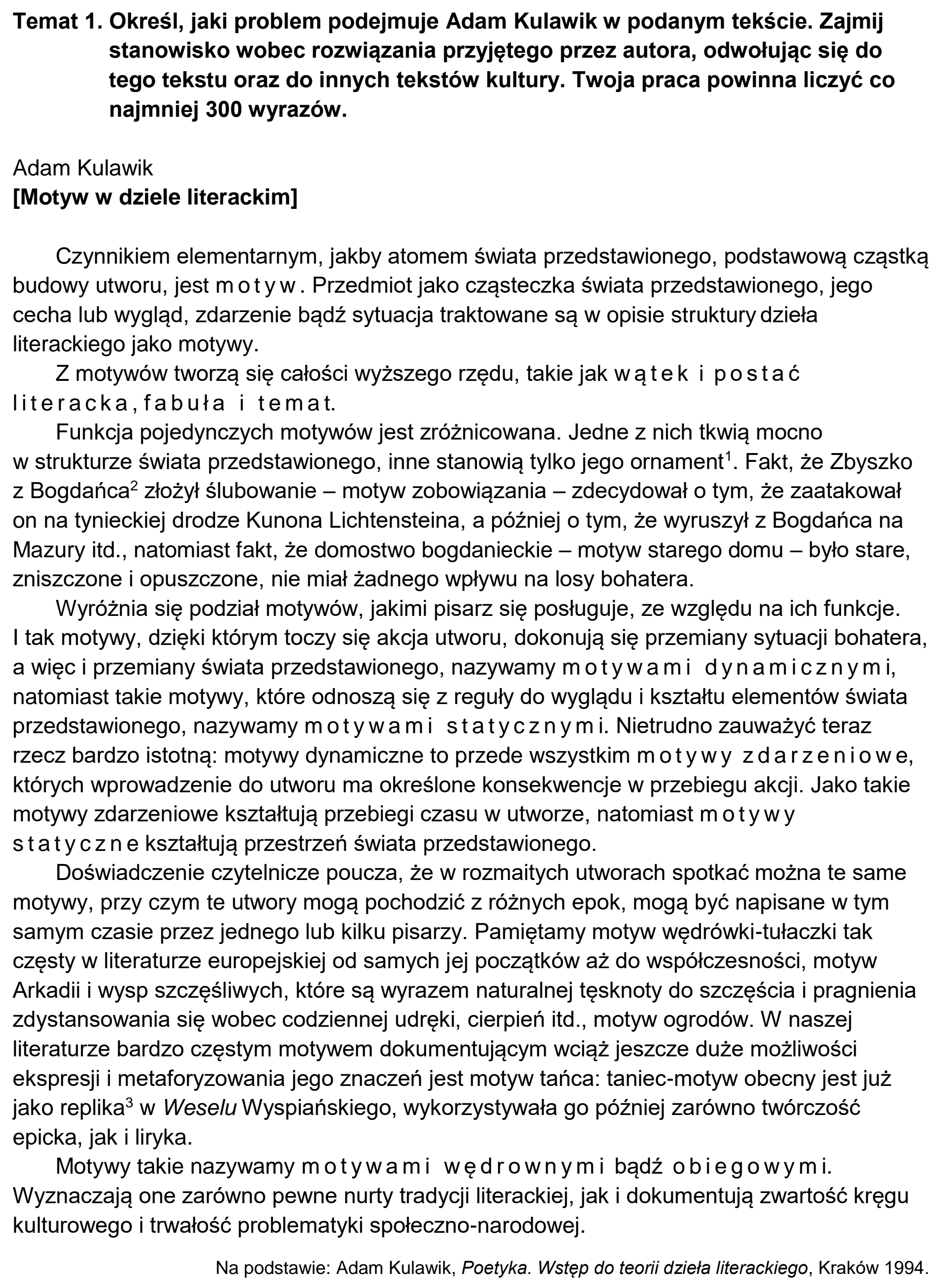 Matura dodatkowa, czerwiec 2024, zadanie 1, fragment 1