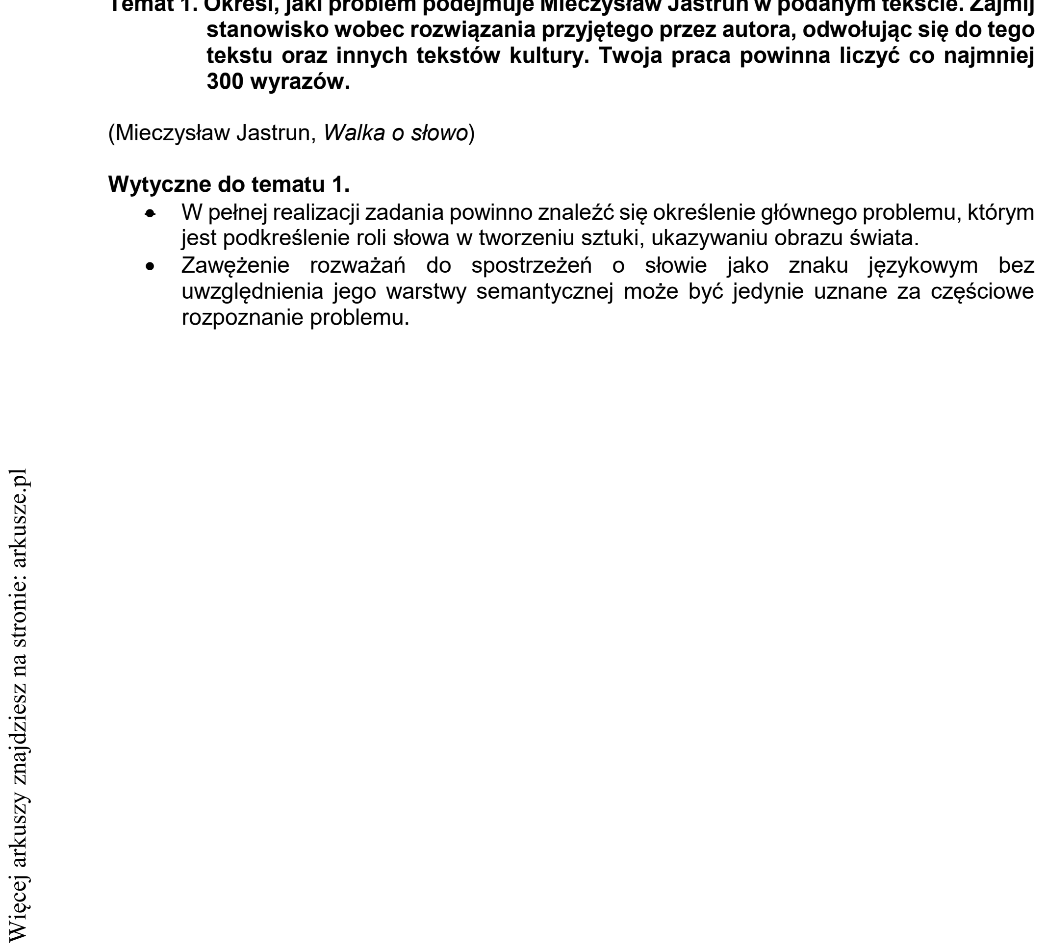 Matura dodatkowa, lipiec 2020, odpowiedź do zadania 1
