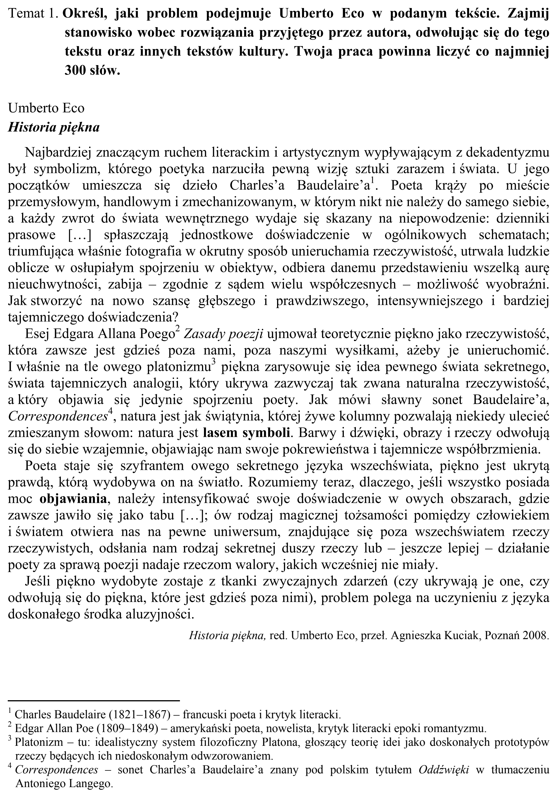 Matura, maj 2015, podgląd zadania 1