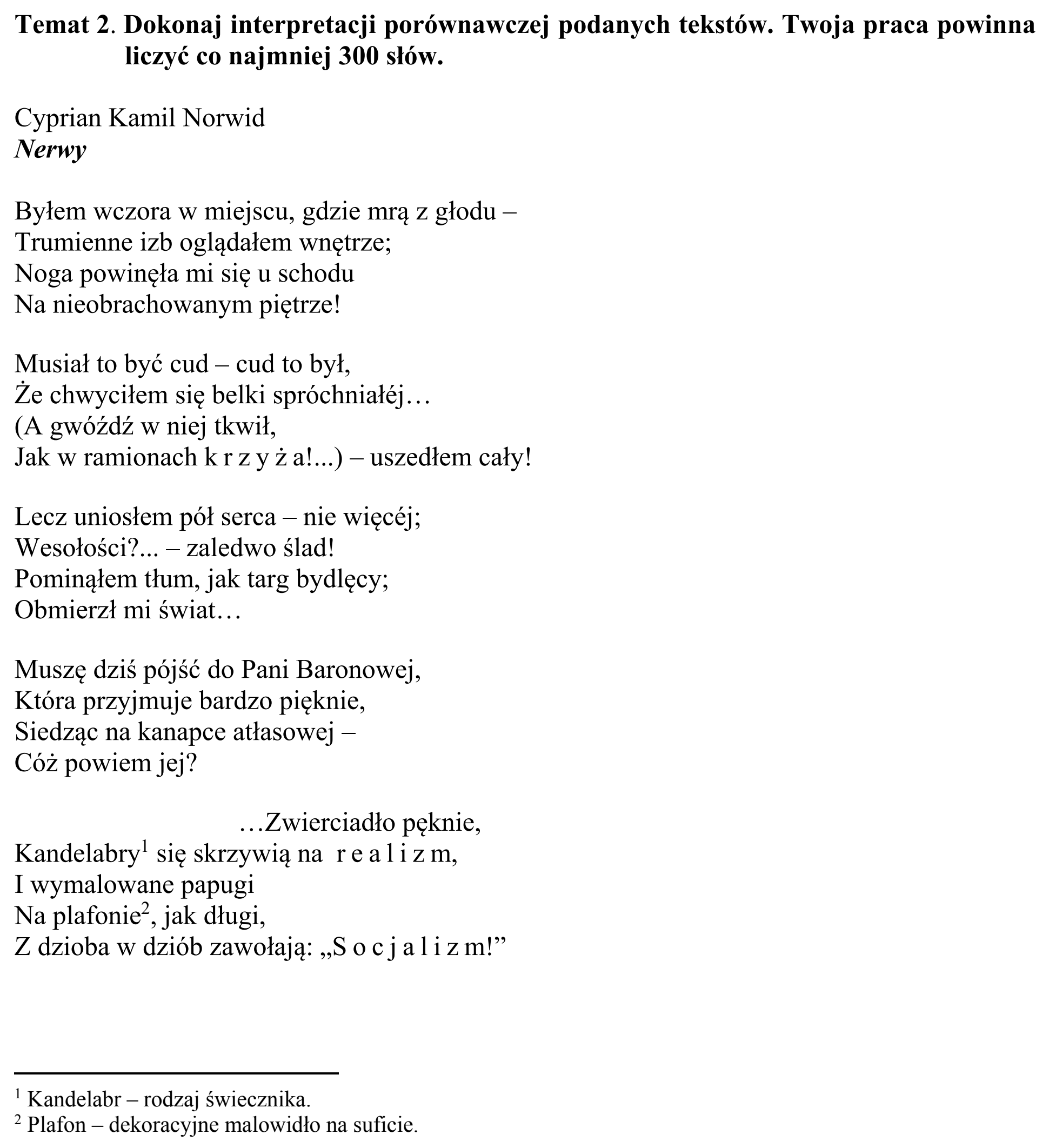 Matura, maj 2018, podgląd zadania 2, fragment 1