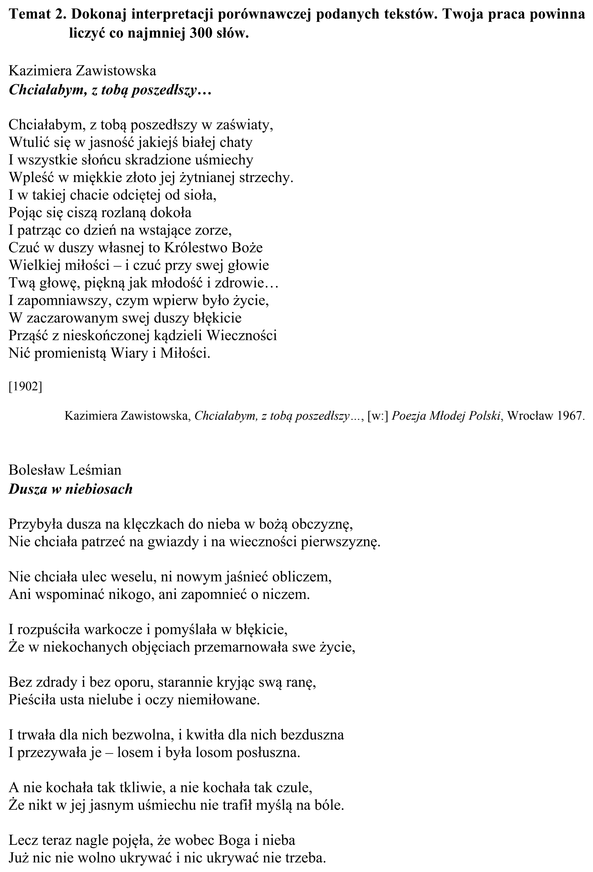 Matura, maj 2019, podgląd zadania 2, fragment 1