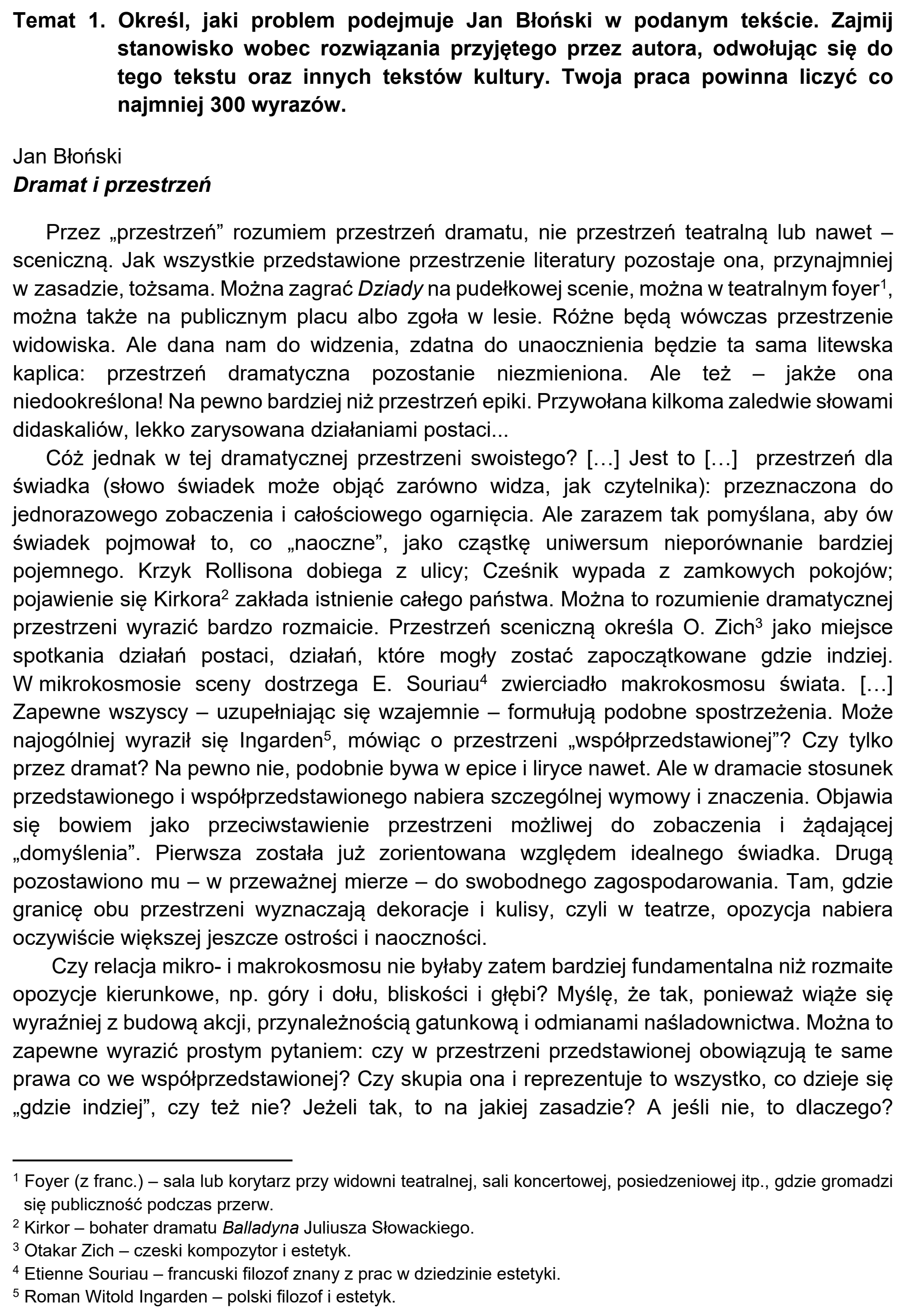 Matura, maj 2021, podgląd zadania 1, fragment 1