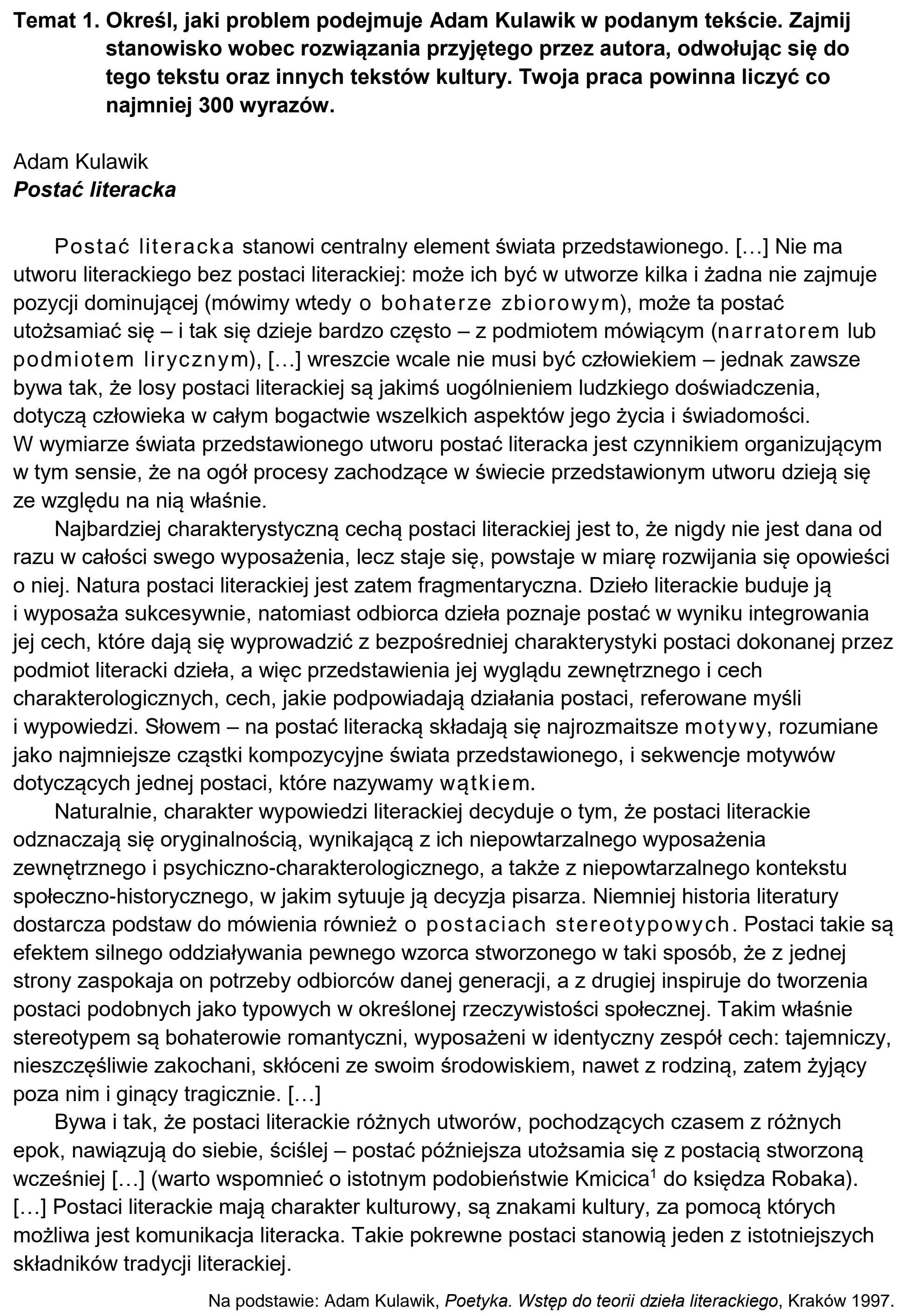 Matura, maj 2023, zadanie 1, fragment 1