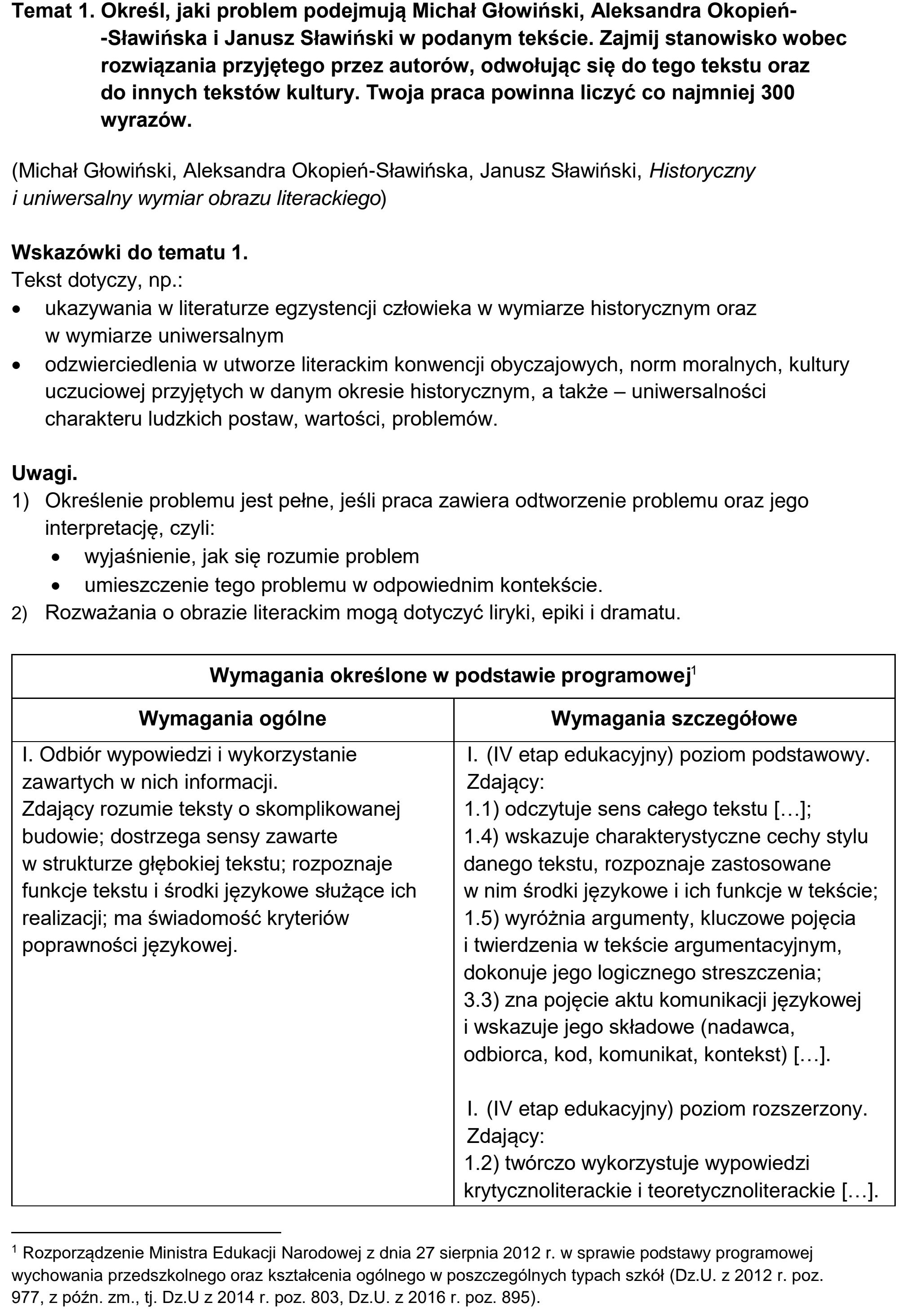 Matura, maj 2026, odpowiedź do zadania 1