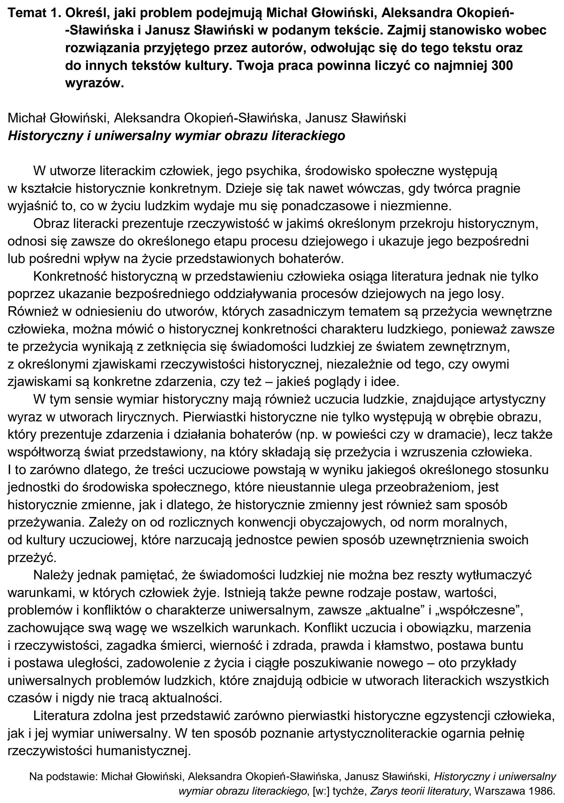 Matura, maj 2026, podgląd zadania 1