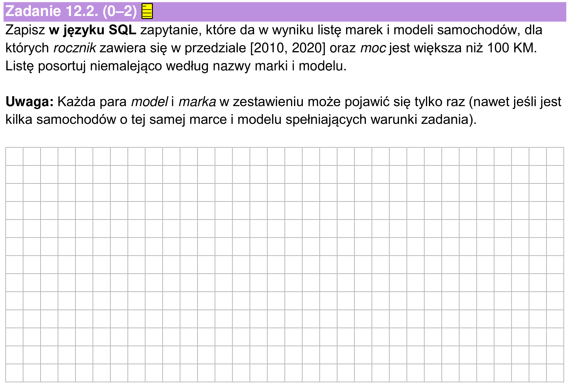 Informator maturalny 2024, zadanie 12.2