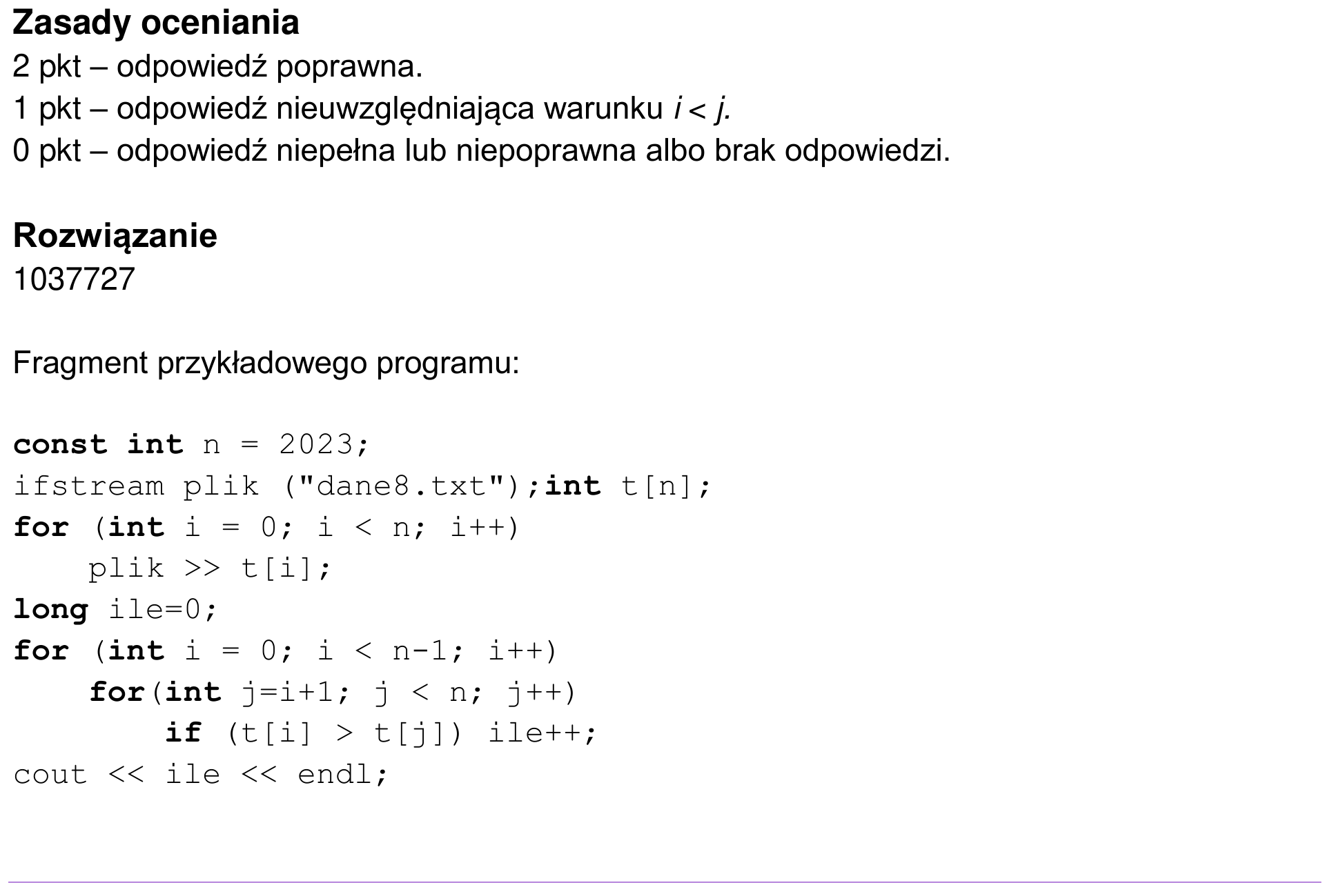 Informator maturalny 2024, odpowiedź do zadania 8.2