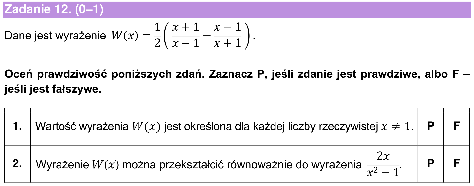 Informator maturalny 2022 – podstawa, zadanie 12
