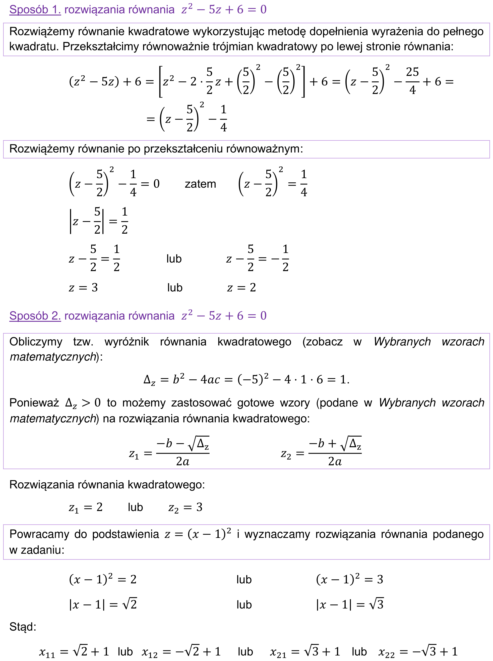 Informator maturalny 2022 – podstawa, odpowiedź do zadania 13, fragment 2