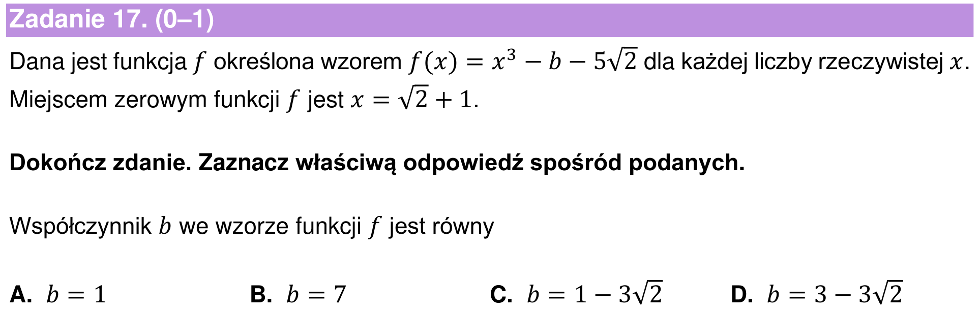 Informator maturalny 2022 – podstawa, zadanie 17