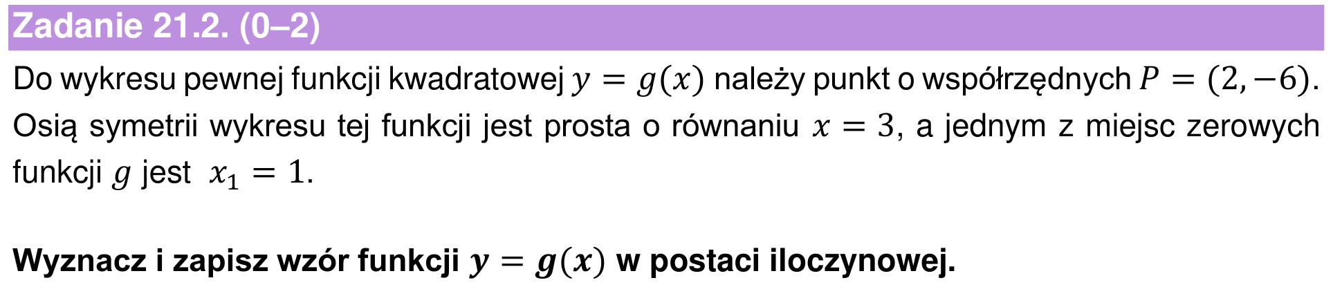Informator maturalny 2022 – podstawa, zadanie 21.2