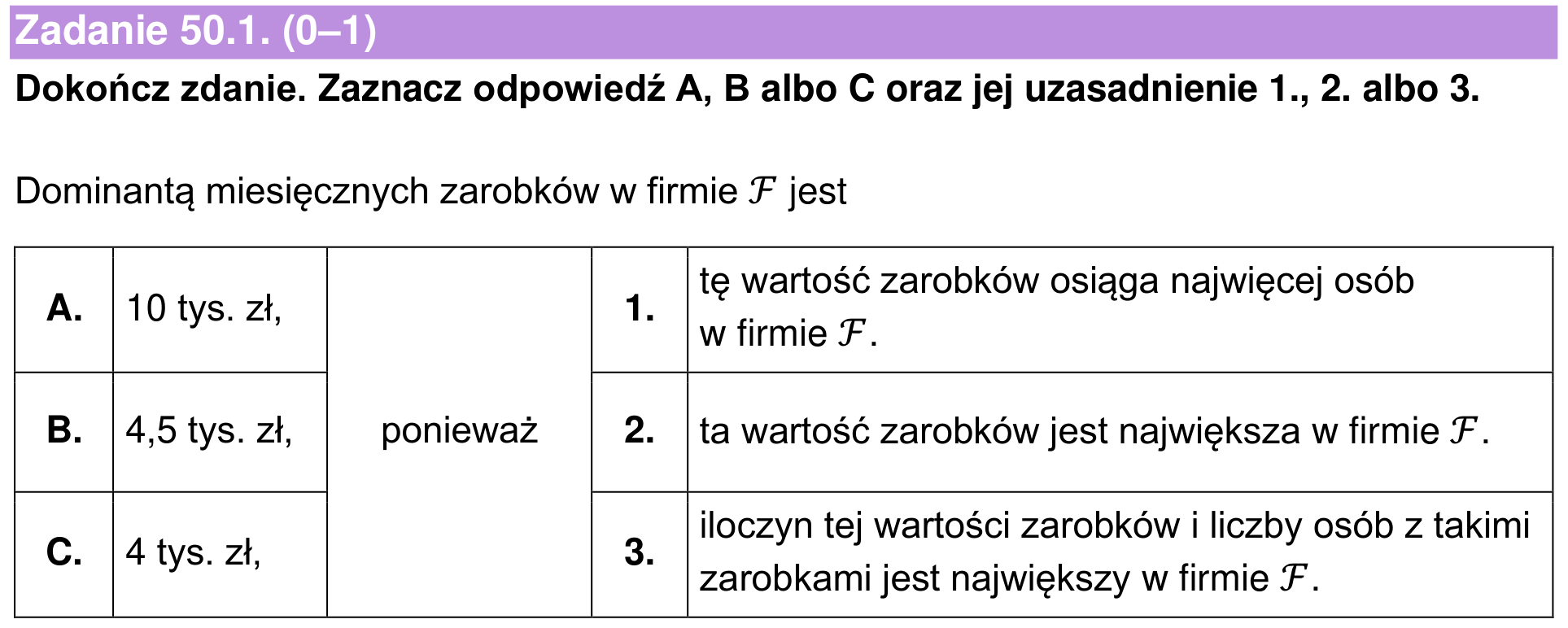 Informator maturalny 2022 – podstawa, zadanie 50.1