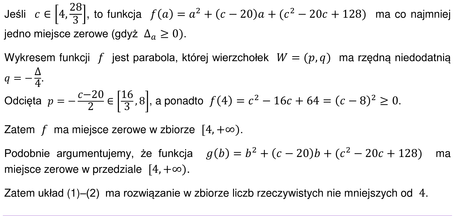 Informator maturalny 2022 – rozszerzenie, odpowiedź do zadania 18.1, fragment 2