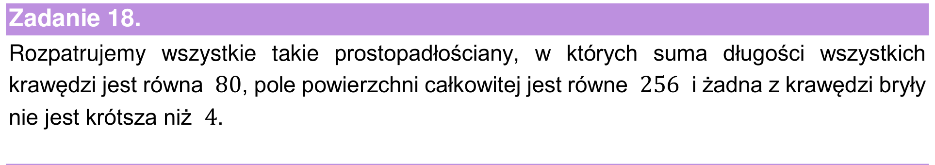 Informator maturalny 2022 – rozszerzenie, wstęp zadania 18