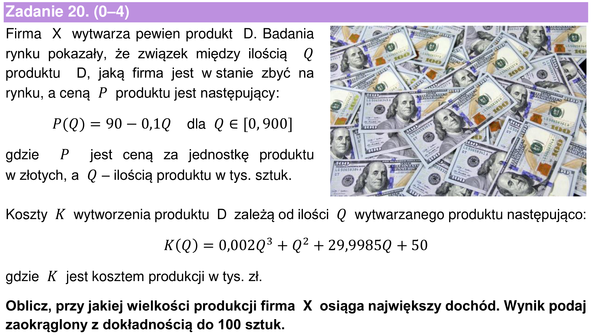Informator maturalny 2022 – rozszerzenie, zadanie 20