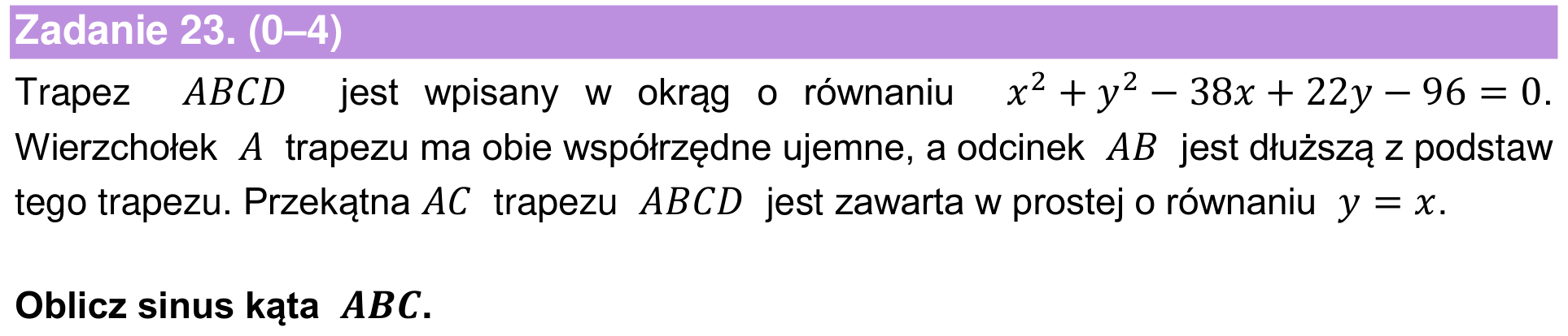 Informator maturalny 2022 – rozszerzenie, zadanie 23