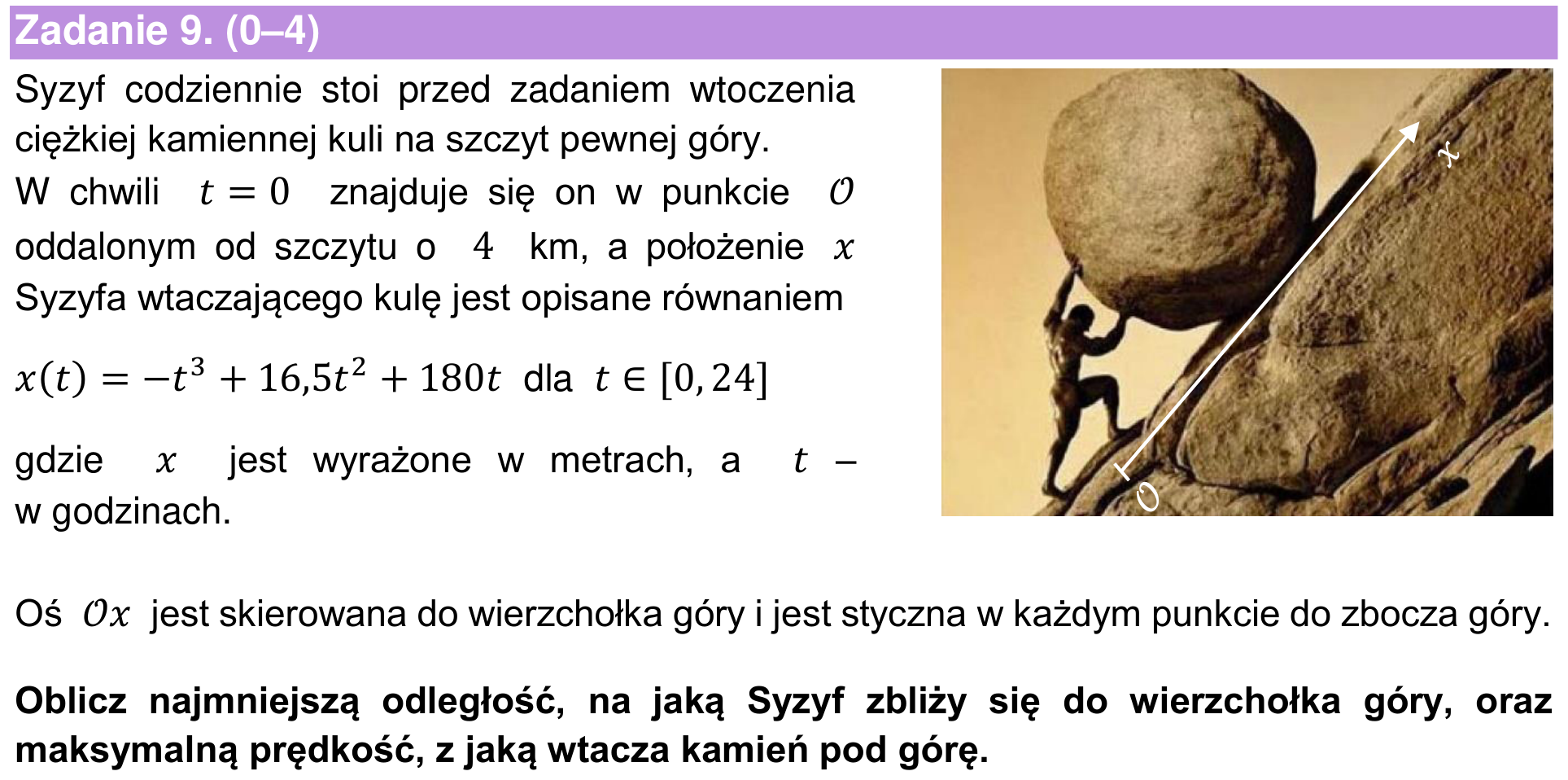 Informator maturalny 2022 – rozszerzenie, zadanie 9