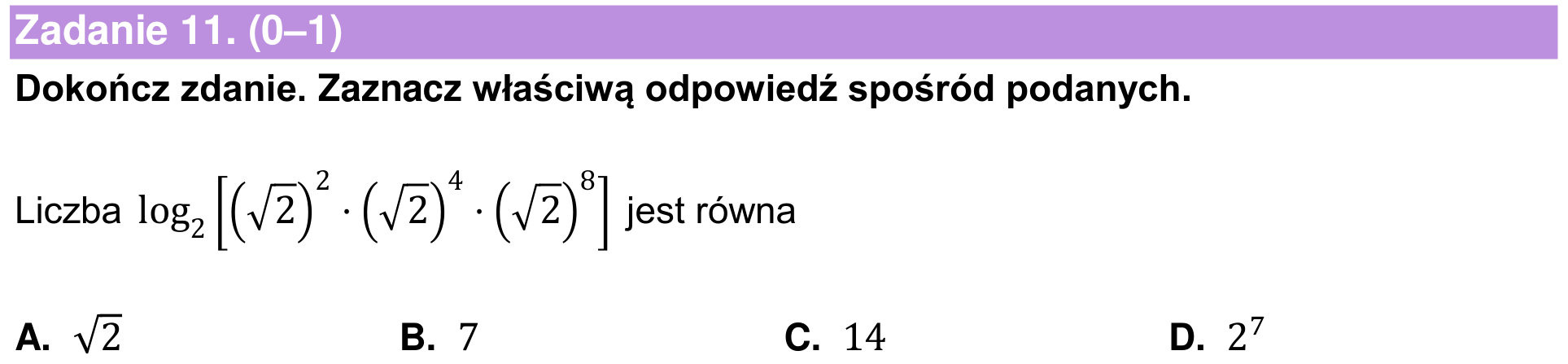 Informator maturalny 2024 – podstawa, zadanie 11