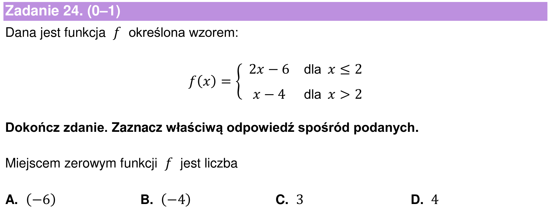 Informator maturalny 2024 – podstawa, zadanie 24