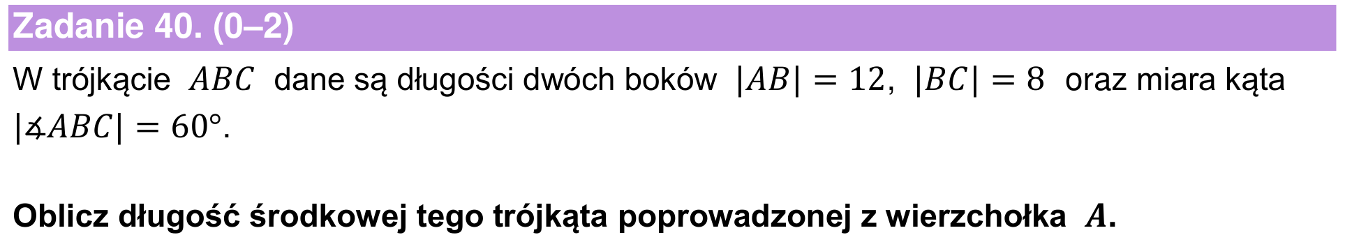 Informator maturalny 2024 – podstawa, zadanie 40