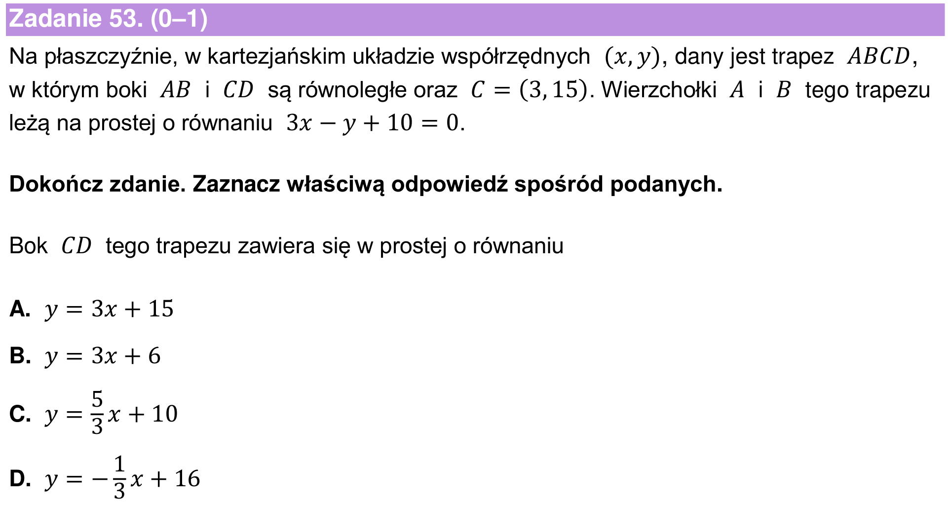 Informator maturalny 2024 – podstawa, zadanie 53