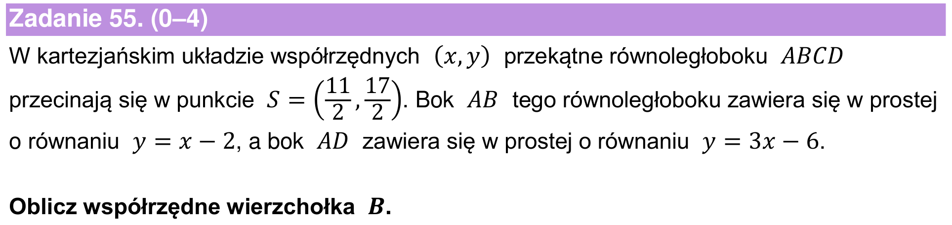 Informator maturalny 2024 – podstawa, zadanie 55