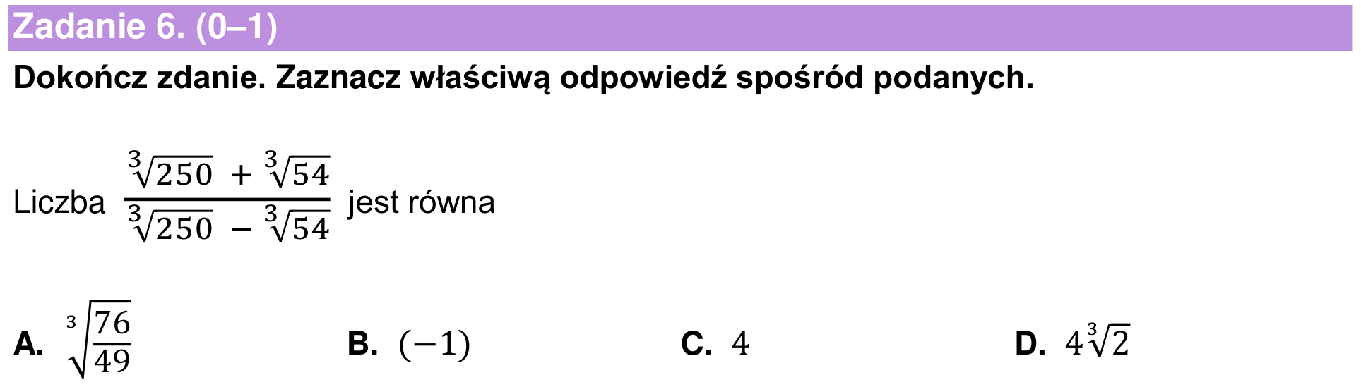 Informator maturalny 2024 – podstawa, zadanie 6
