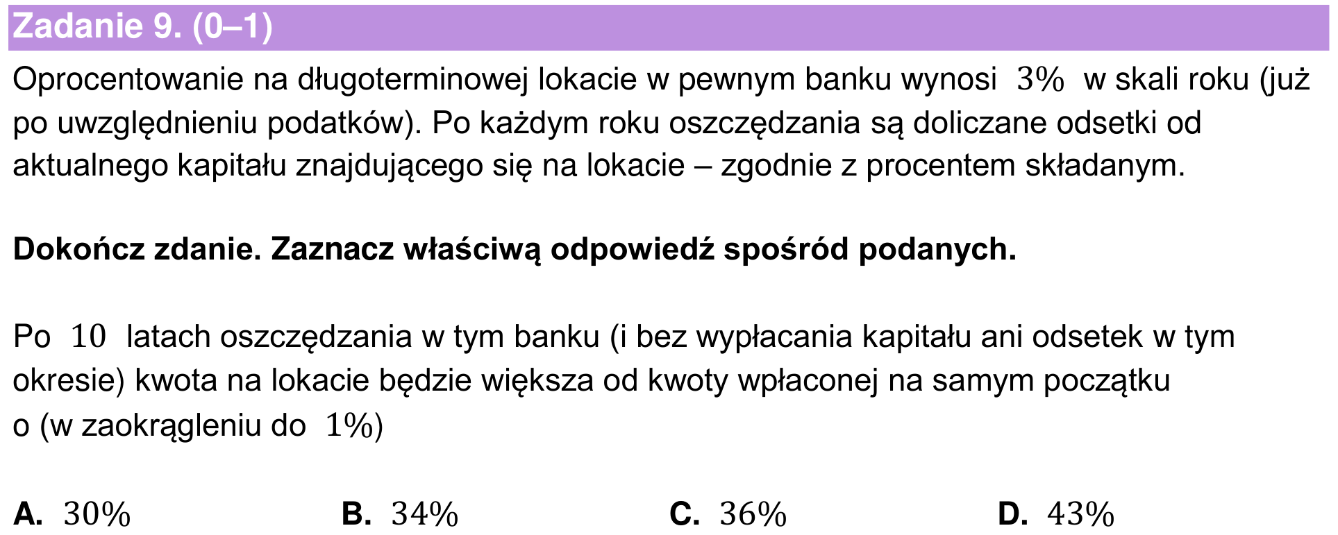Informator maturalny 2024 – podstawa, zadanie 9