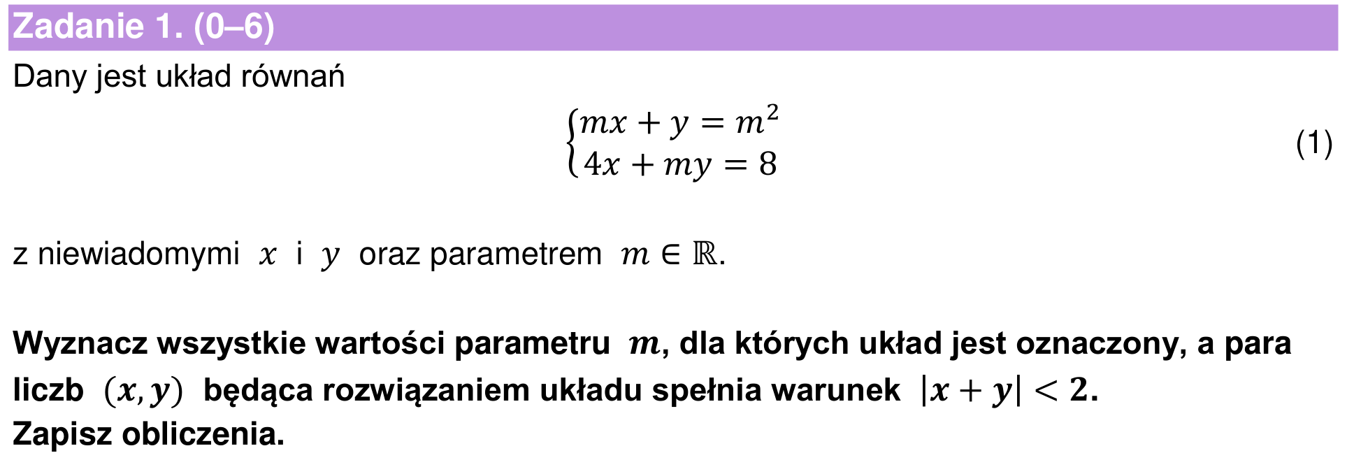 Informator maturalny 2024 – rozszerzenie, zadanie 1