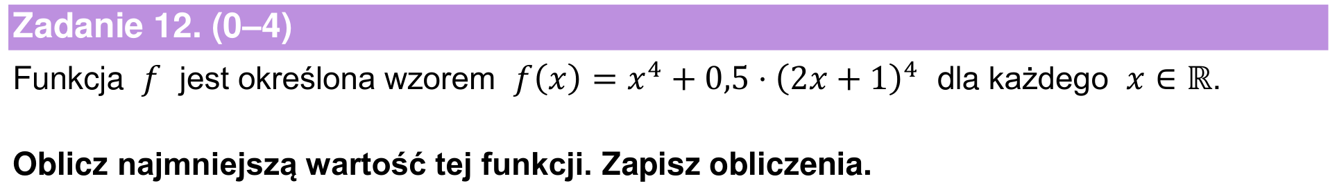 Informator maturalny 2024 – rozszerzenie, zadanie 12